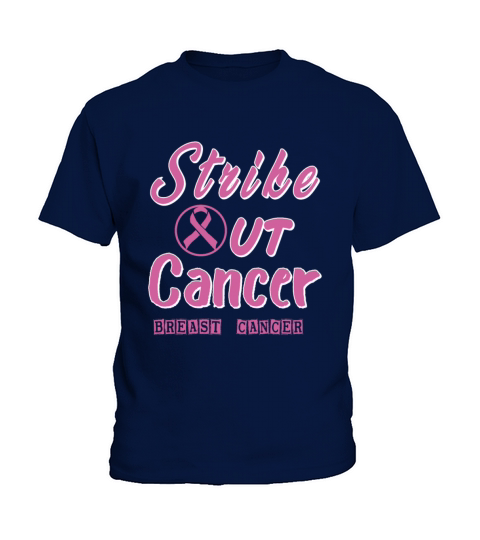 Strike Out Cancer Breast Cancer Awareness October Kids T-Shirt
