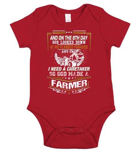 GOD MADE A FARMER Short Sleeve Baby One-Piece