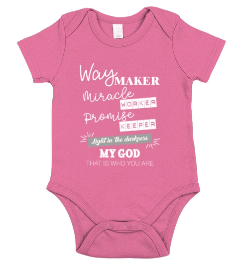 Way Maker Miracle worker promise keeper Short Sleeve Baby One-Piece