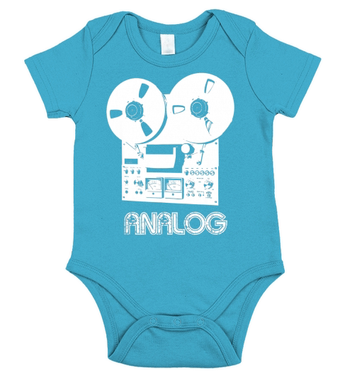 Reel to Reel Analog Short Sleeve Baby One-Piece