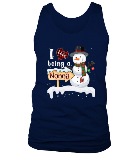 I Love Being A Nonna Snowman Christmas Funny Xmas Men's Tank Top