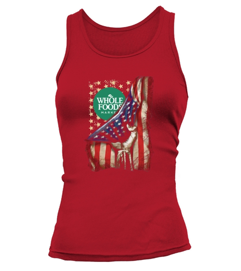 Whole Foods Market inside American Flag Happy Independence Day shirtc Tank top Woman
