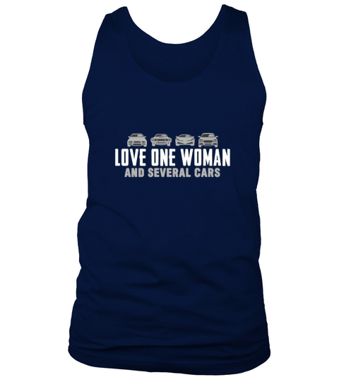 Car Lovers Love One Woman And Several Cars Tank Top Unisex