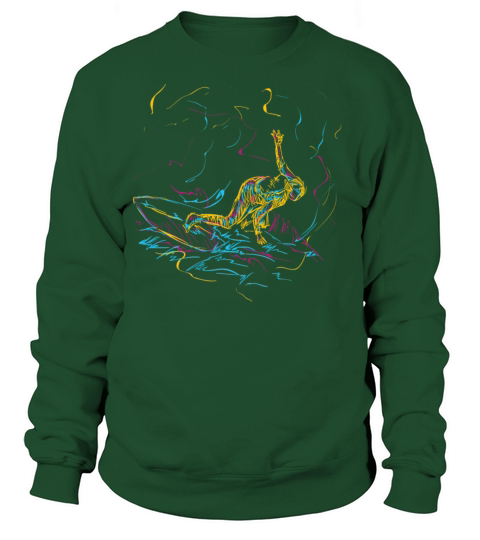 Surfing Gift for Surfers and Surfers Abstract Art Women's Sweatshirt