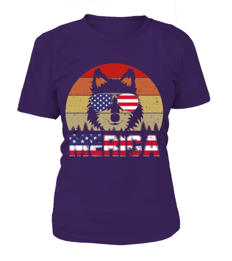 American Flag Pug T-Shirt Woman