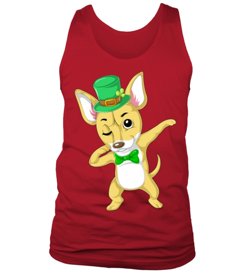 dabbing chihuahua st patricks day Men's Tank Top