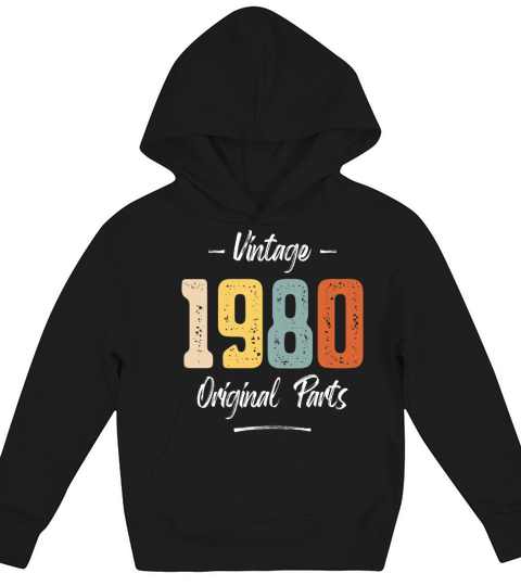 Vintage 1980 Original Parts Kids Hoodie