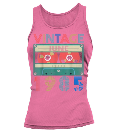 Retro Vintage June 1985 birthday Women's Tank Top
