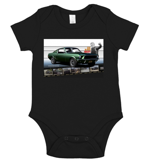 shirt Steve McQueen Bullitt 1968 Ford Mustang Short Sleeve Baby One-Piece