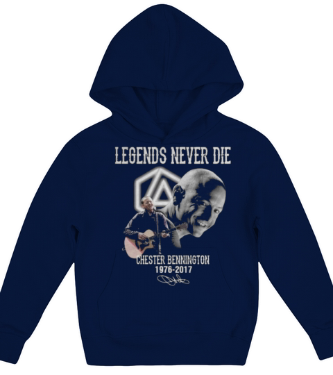 Legends Never Die Chester Bennington 1976 – 2017 Signature shirt Kids Hoodie