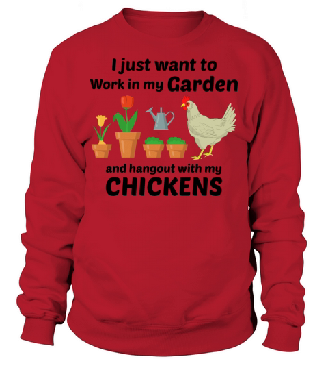 Gardening Garden Gardener Chicken Funny Gift Men's Sweatshirt