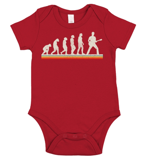 Guitar Player Evolution Vintage Gift Short Sleeve Baby One-Piece