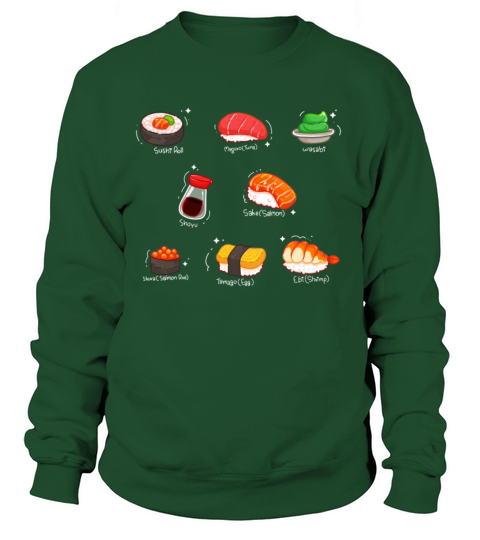 Kawaii Sushi Roll Wasabi Maguro Japanese Food Women's Sweatshirt