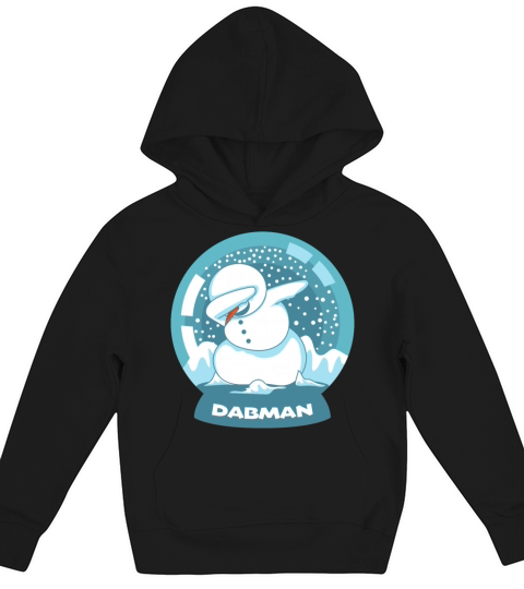 Dabbing Snowman Dab Snow Globe Dancing Christmas Kids Hoodie