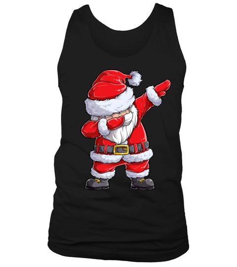 Christmas Shirts for Boys Kids Dabbing Santa Xmas Men's Tank Top
