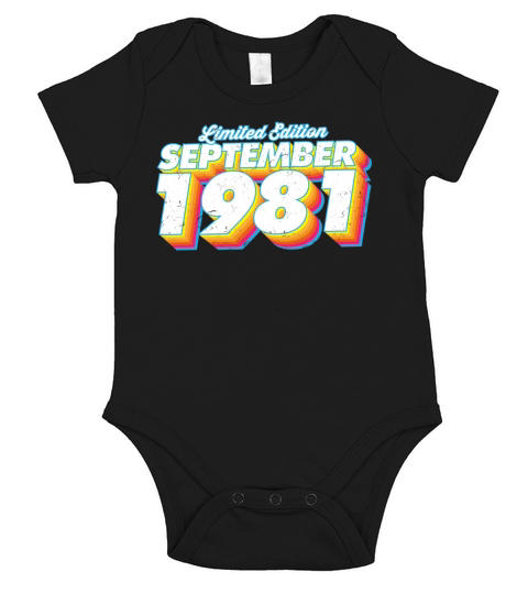 Limited Edition September 1981 Short Sleeve Baby One-Piece