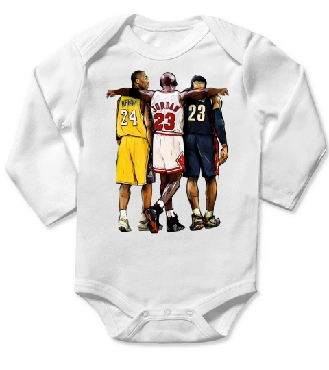 Kobe Jordan James The Greatest of All Time - Ladies Flowy Tank Long Sleeve Baby One-Piece