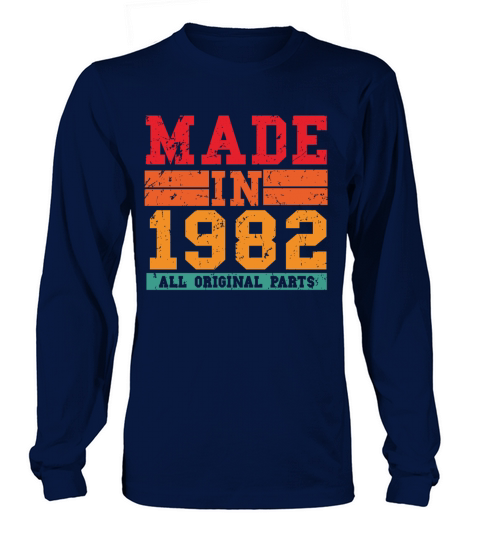 1982 Birthday Vintage Saying Men's Long Sleeve