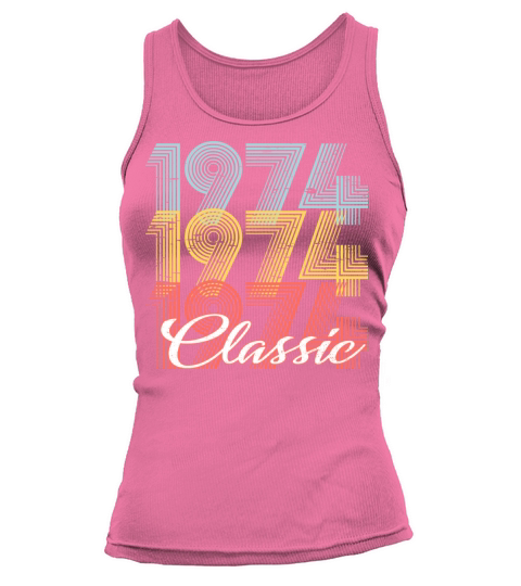 Classic Vintage 47th birthday Shirt Born In 1974 Women's Tank Top