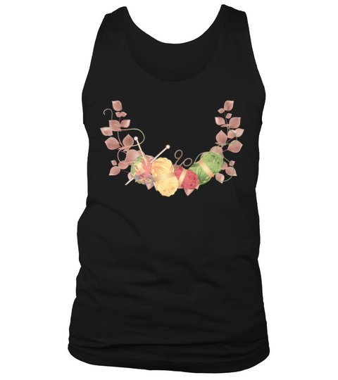 Knitting needle and wool in delicate colors Tank Top Unisex