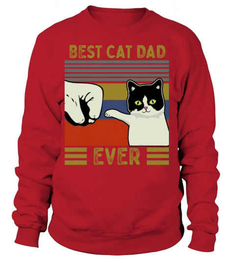 Vintage Best Cat Dad Ever Bump Tee Women's Sweatshirt