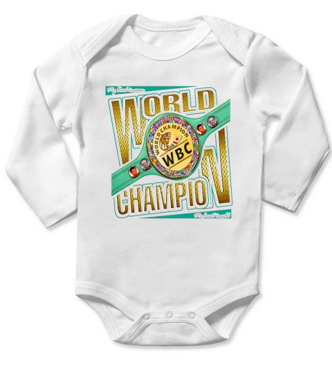 wbc world champion Long Sleeve Baby One-Piece