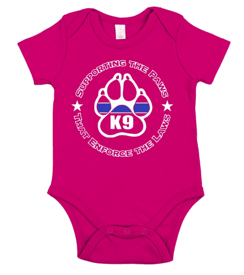 Police k9 shirt supporting the paws enforce the laws shirt LIMTED EDITION Short Sleeve Baby One-Piece