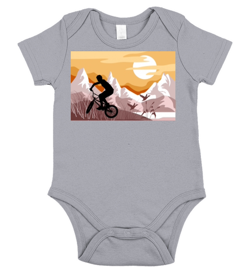 Mountain Biking Desert Trail Short Sleeve Baby One-Piece