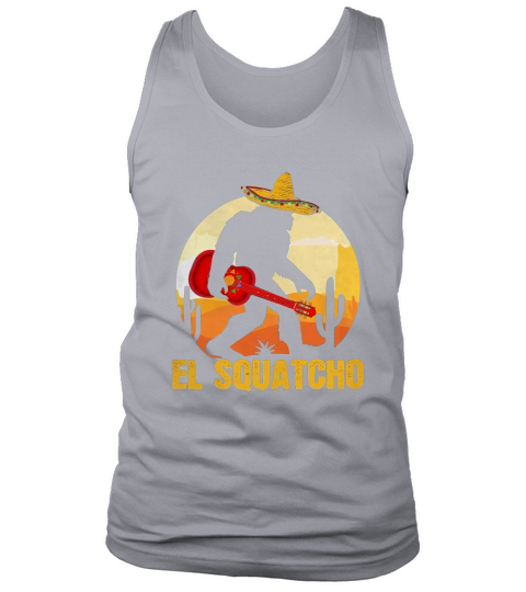 Bigfoot Hug Guitar El Squatcho Tank Top Unisex