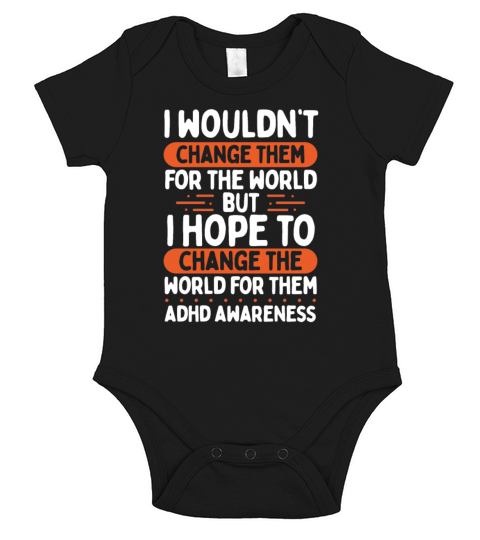 Neurodiversity change them ADHD Awareness Month Short Sleeve Baby One-Piece