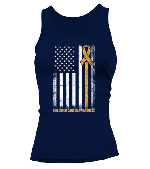 Flag Childhood Cancer Awareness Gift Women's Tank Top