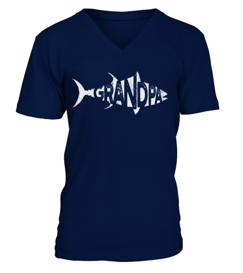 Fishing Grandpa Vintage Men's V-Neck T-shirt