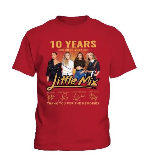 10 years 2011 2021 Little Mix thank you for the memories signatures Kids T-Shirt