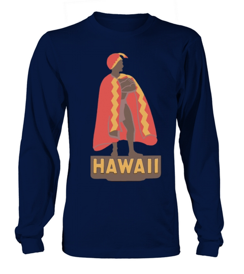 Vintage Hawaii King Kamehameha Maui Honolulu Islan Men's Long Sleeve