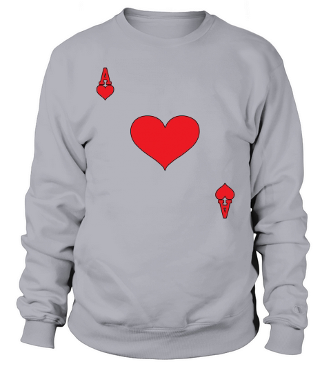 Ace of Hearts Playing Card Halloween Costume T-Shirt Sweatshirt Unisex