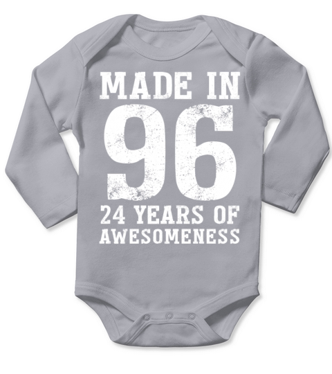Made In 1996 "24 Years Of Fascination" Long Sleeve Baby One-Piece
