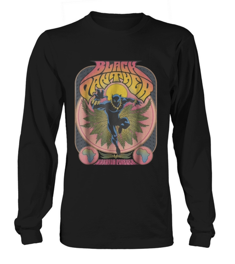 Marvel Black Panther Vintage 70 s Poster Style Bla Women's Long Sleeve