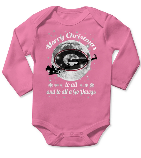 Merry Christmas To All And To All A Go Dawgs Georgia Bulldogs Long Sleeve Baby One-Piece