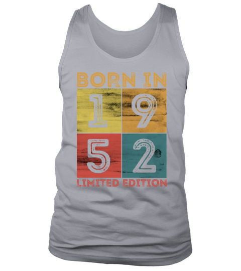70th Birthday Born In 1952 Limited Edition Vintage Men's Tank Top