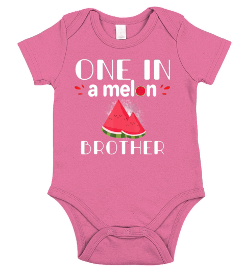 One In A Melon Brother Watermelon Family Matching Short Sleeve Baby One-Piece