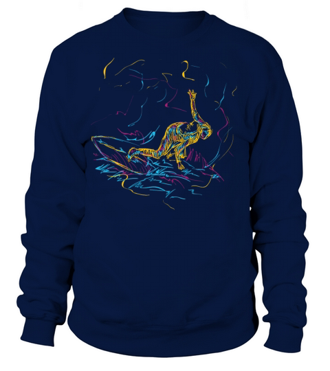 Surfing Gift for Surfers and Surfers Abstract Art Men's Sweatshirt