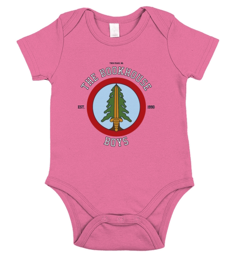 Twin Peaks The Bookhouse Boys Est 1990 Logo Hoodie Short Sleeve Baby One-Piece