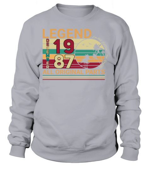 Born 1987 In December Vintage Women's Sweatshirt