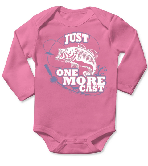 Fishing – Just one more cast Long Sleeve Baby One-Piece