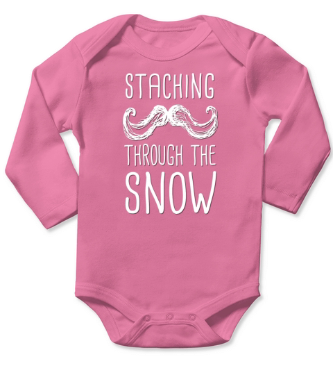Staching Through the Snow Long Sleeve Baby One-Piece