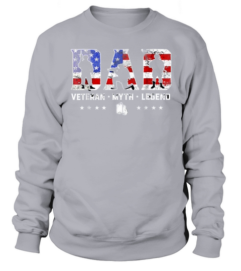 Mens Dad Veteran Myth Legend T Shirt Men's Sweatshirt