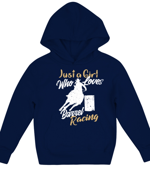 who loves Barrel Racing Kids Hoodie