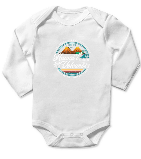 Hawaii Volcanoes National Park Kilauea Mauna Load Souvenirs Long Sleeve Baby One-Piece