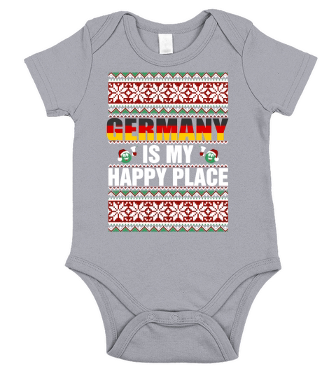 Germany Is My Happy Place T-Shirts Short Sleeve Baby One-Piece