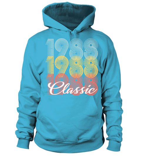 Classic Vintage 33th birthday Shirt Born In 1988 Women's Hoodie